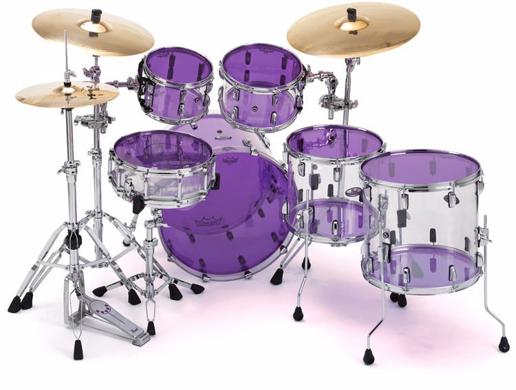 Remo Powerstroke P3 Colortone Purple Bass Drumhead 22 inch with Port Hole Sweetwater