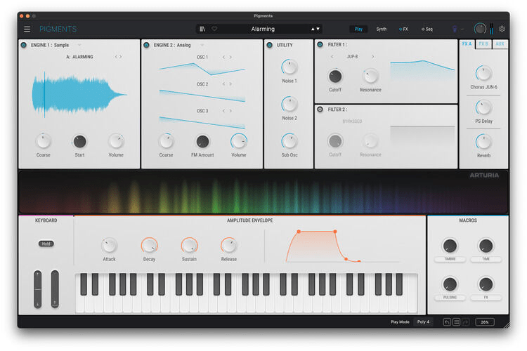Arturia Pigments 6 Polychrome Virtual Synthesizer Software