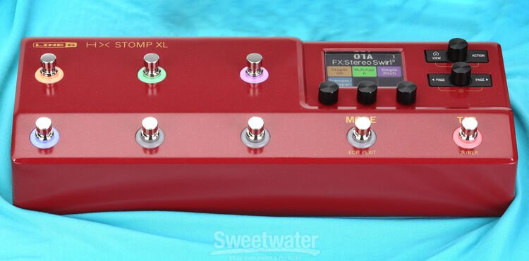 Line 6 HX Stomp XL Guitar Multi-effects Floor Processor - Burgundy