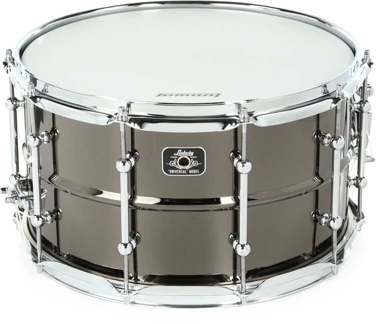 Ludwig Universal Black Brass Snare Drum - 8 x 14-inch - Polished
