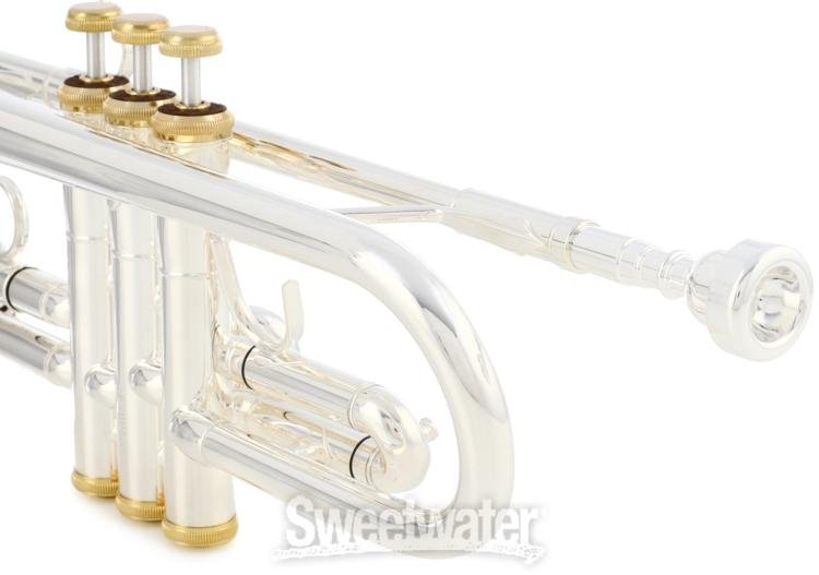 Eastman ETR520GS Intermediate Bb Trumpet - 24k Gold Plated Trim - Silver  Plated Finish