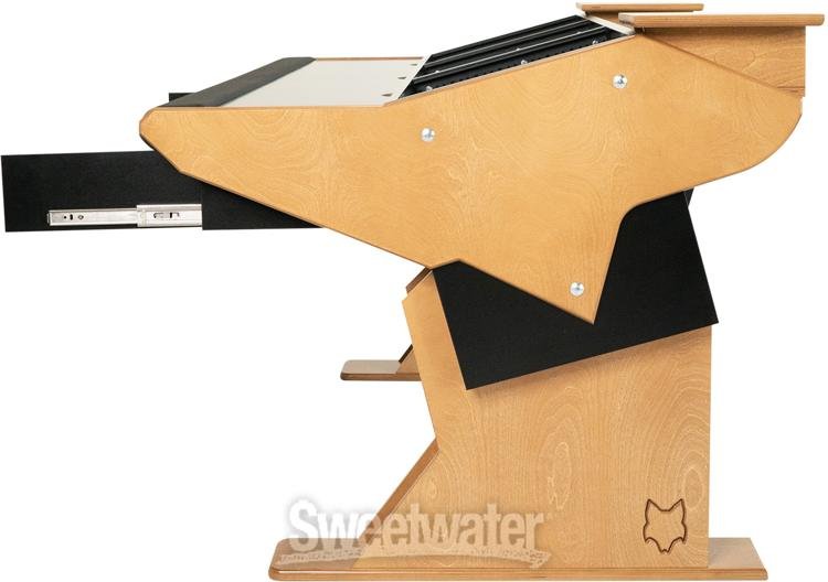 Dangerfox Genesis 24U Studio Desk with Keyboard Tray Walnut Sweetwater