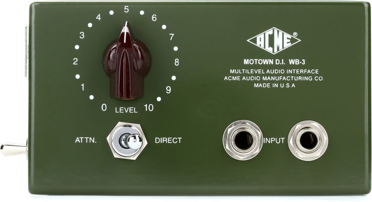 強化Acme Audio Motown DI WB-3 ダイレクトボックス ギター