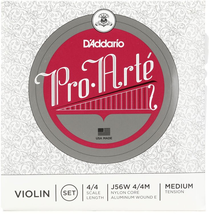 D'Addario J56W ProArte Violin String Set with Aluminumwound E String