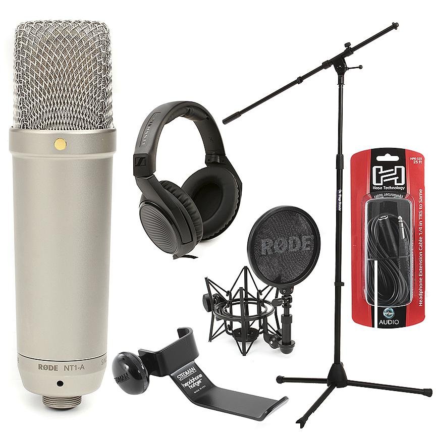 Rode NT1-A Vocalist Bundle with Headphones, Stand, and Cable 