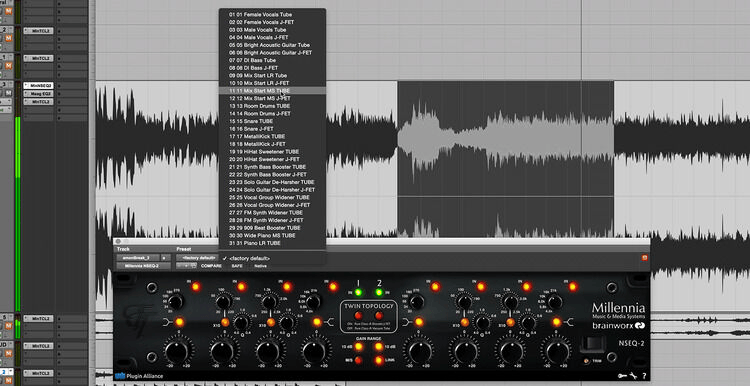 Brainworx Millennia NSEQ-2 Dual Tube/JFET Parametric Stereo EQ