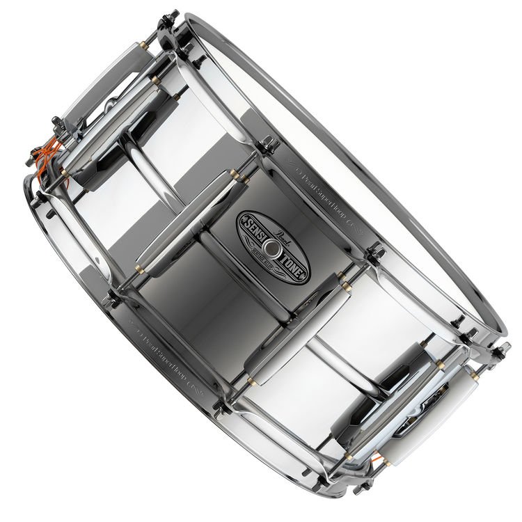 Pearl Sensitone Heritage 14 x 6.5 Brass Snare Drum, Black Chrome at  Gear4music