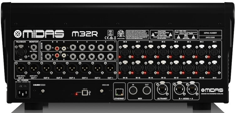 Midas M32R LIVE Digital Mixer with Stage Box | Sweetwater