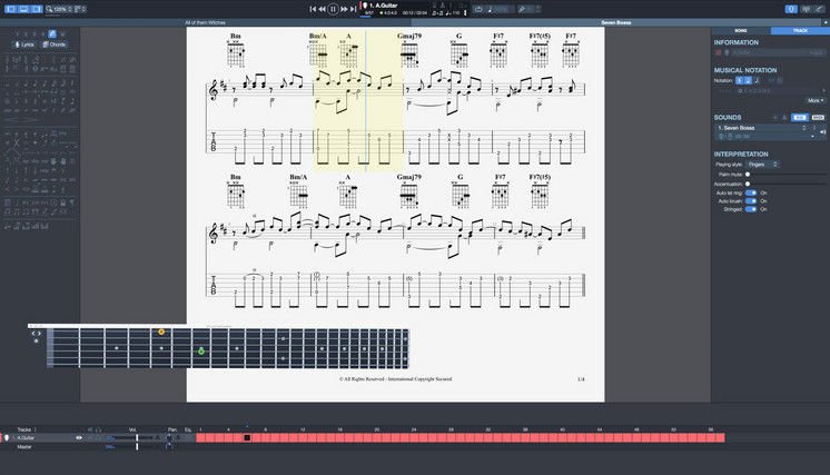 guitar pro 7 hide notation