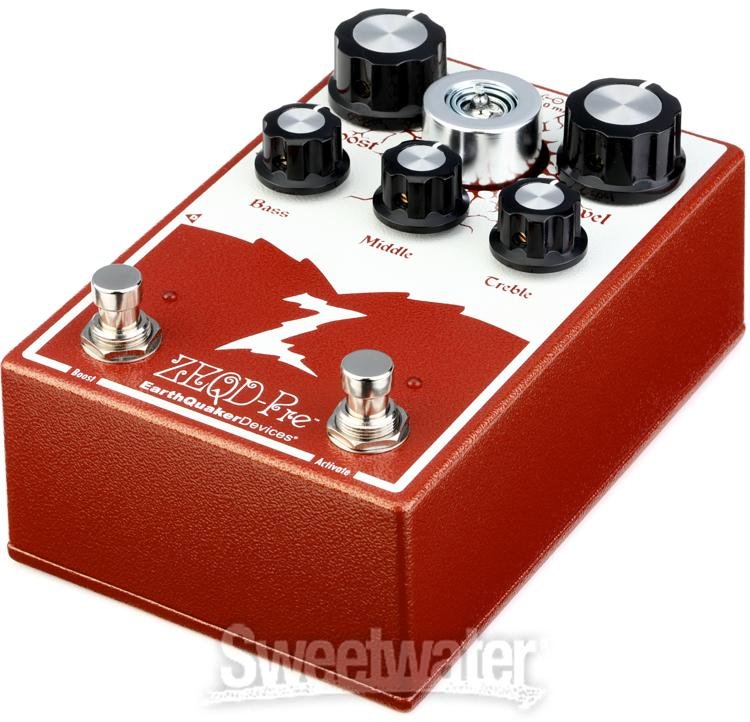 EarthQuaker Devices ZEQD-Pre Preamp Pedal - Garnet Red, Sweetwater