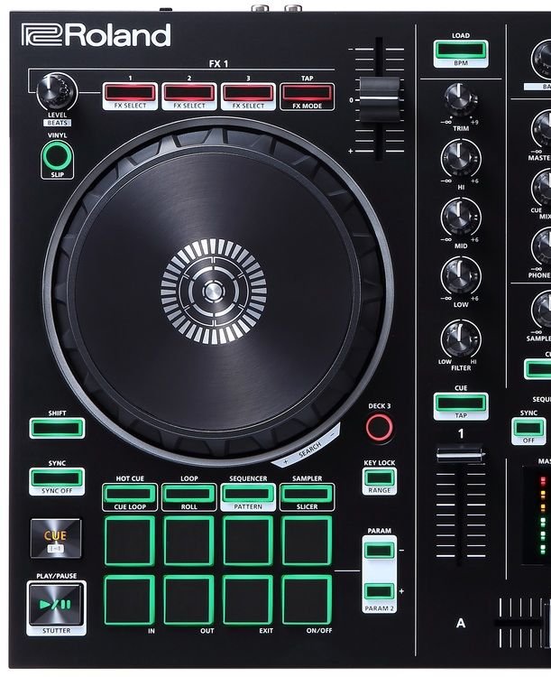 Roland DJ-202 4-deck Serato DJ Controller with Drum Machine 