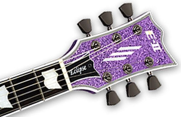 e3d858 xc e ii eclipse headstock - ESP E-II Eclipse DB Electric Guitar Purple Sparkle Guitar W/Case
