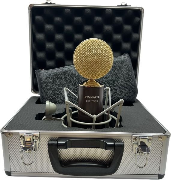 Pinnacle Microphones Fat Top II Deluxe Ribbon Microphone with Lundahl Transformer Brown