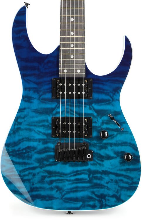 Ibanez GIO GRG120QASP Electric Guitar - Blue Gradiation | Sweetwater