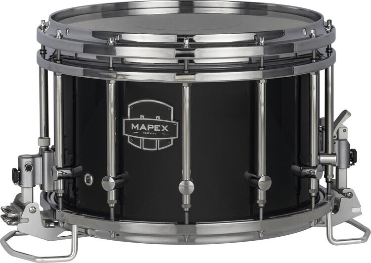 Mapex Quantum Mark II Agility Marching Snare Drum - 14 inches x 10 inches, Gloss Black