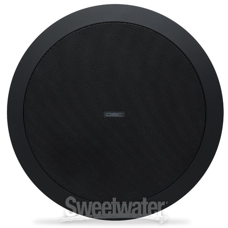 QSC AcousticDesign AD-C6T-BK 6.5-inch Ceiling-mount Speaker - Black (Pair)