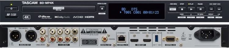 TASCAM BD-MP4K Professional-Grade 4K UHD Blu-ray Player