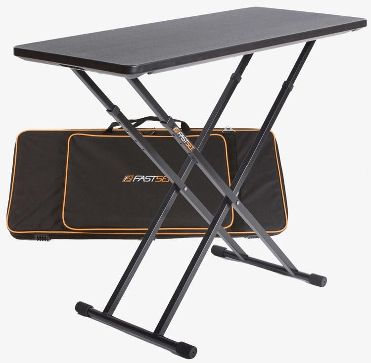 Fastset Musician Dj Utility Table Black Top Sweetwater