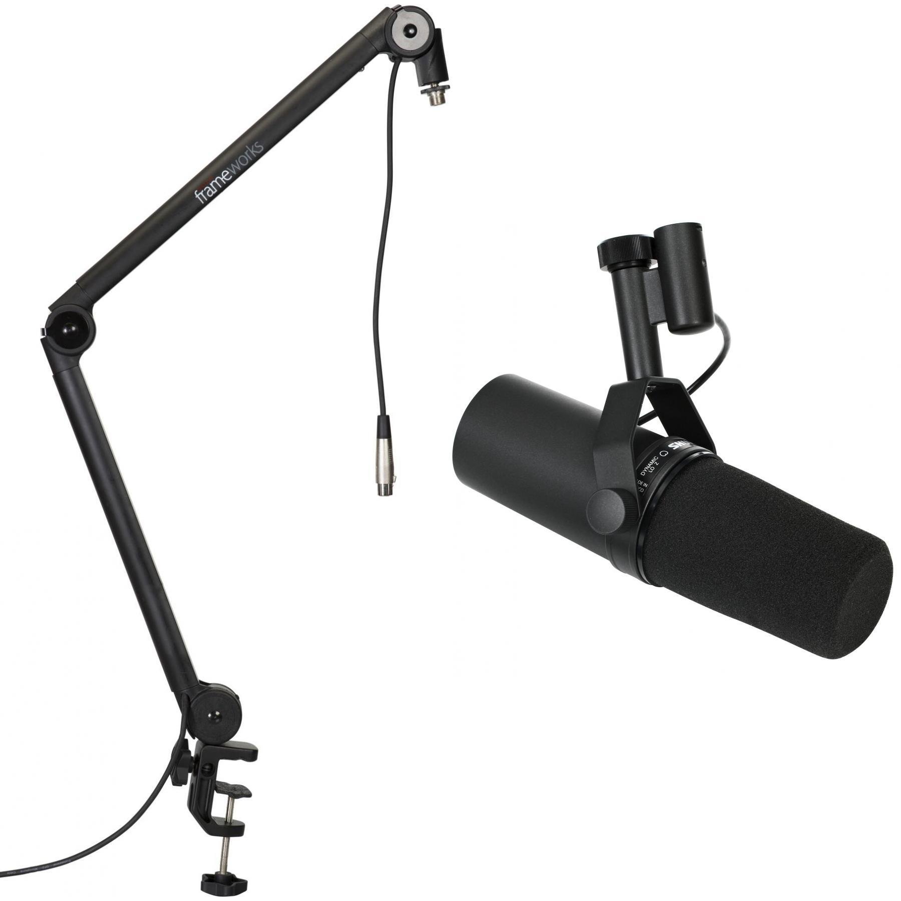 Shure SM7B Dynamic Microphone Bundle with Stand and Cable | Sweetwater