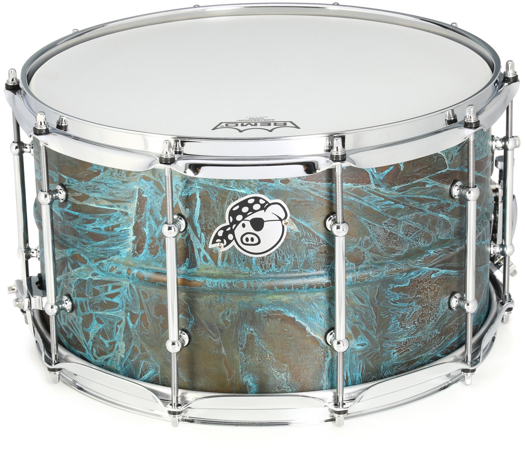 Pork Pie Percussion USA Custom Patina Drum 8 X 14 Sweetwater