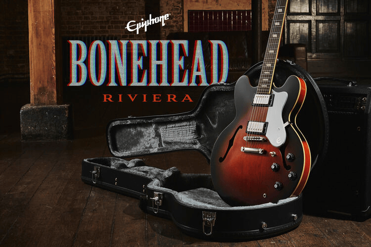 Epiphone リビエラ Epiphone Bonehead Riviera Left-handed Electric Guitar - Dark