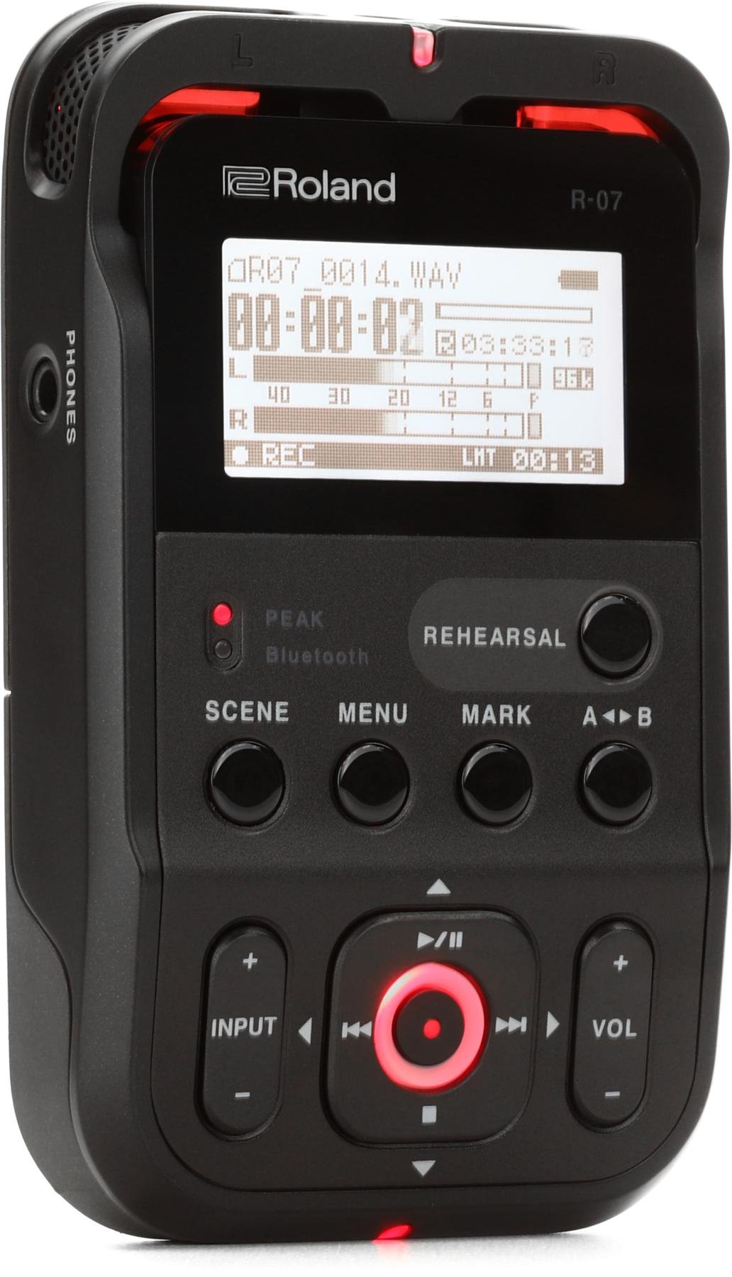 Roland R 07 2 Channel Handheld Recorder Sweetwater