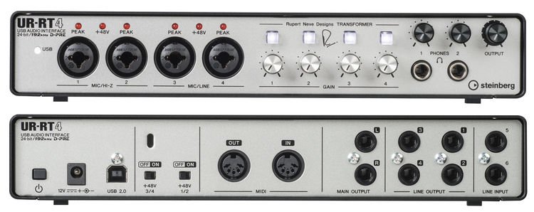 Steinberg UR-RT4 USB Audio Interface with 4 Rupert Neve 