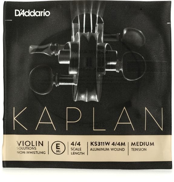 D'Addario KS311 Kaplan Nonwhistling Violin E String 4/4 Size Wound