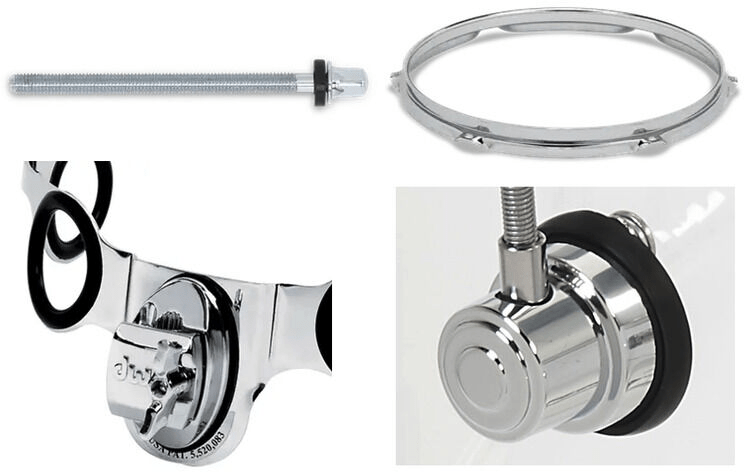 DW DDAC2215CL Design Series Acrylic 4-piece Shell Pack - Clear Acrylic
