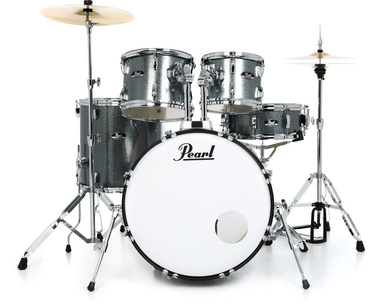 Pearl Roadshow RS525SC/C 5-piece Complete Drum Set with Cymbals - Aqua Blue Glitter
