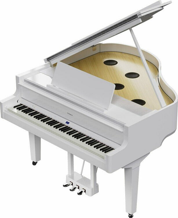 Roland Gp-9m Digital Grand Piano With Bench - Polished White 