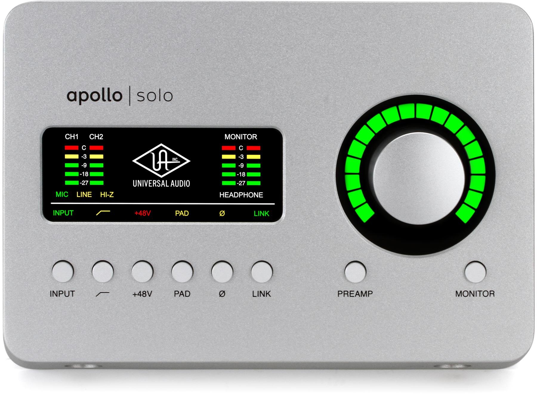 Universal Audio Apollo Solo Thunderbolt 3 Audio Interface with UAD 
