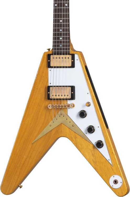 Gibson Custom Collector's Edition 1958 Korina Flying V Electric Guitar ...