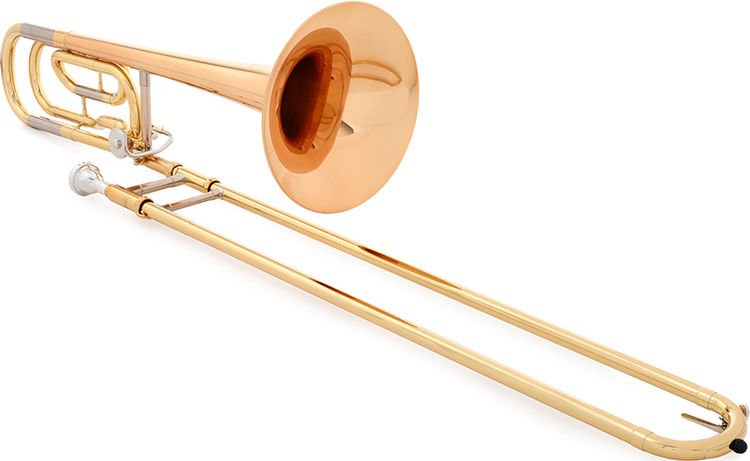 Yamaha YSL-448G Intermediate Trombone - F-Attachment - Clear Lacquer - Gold  Brass Bell