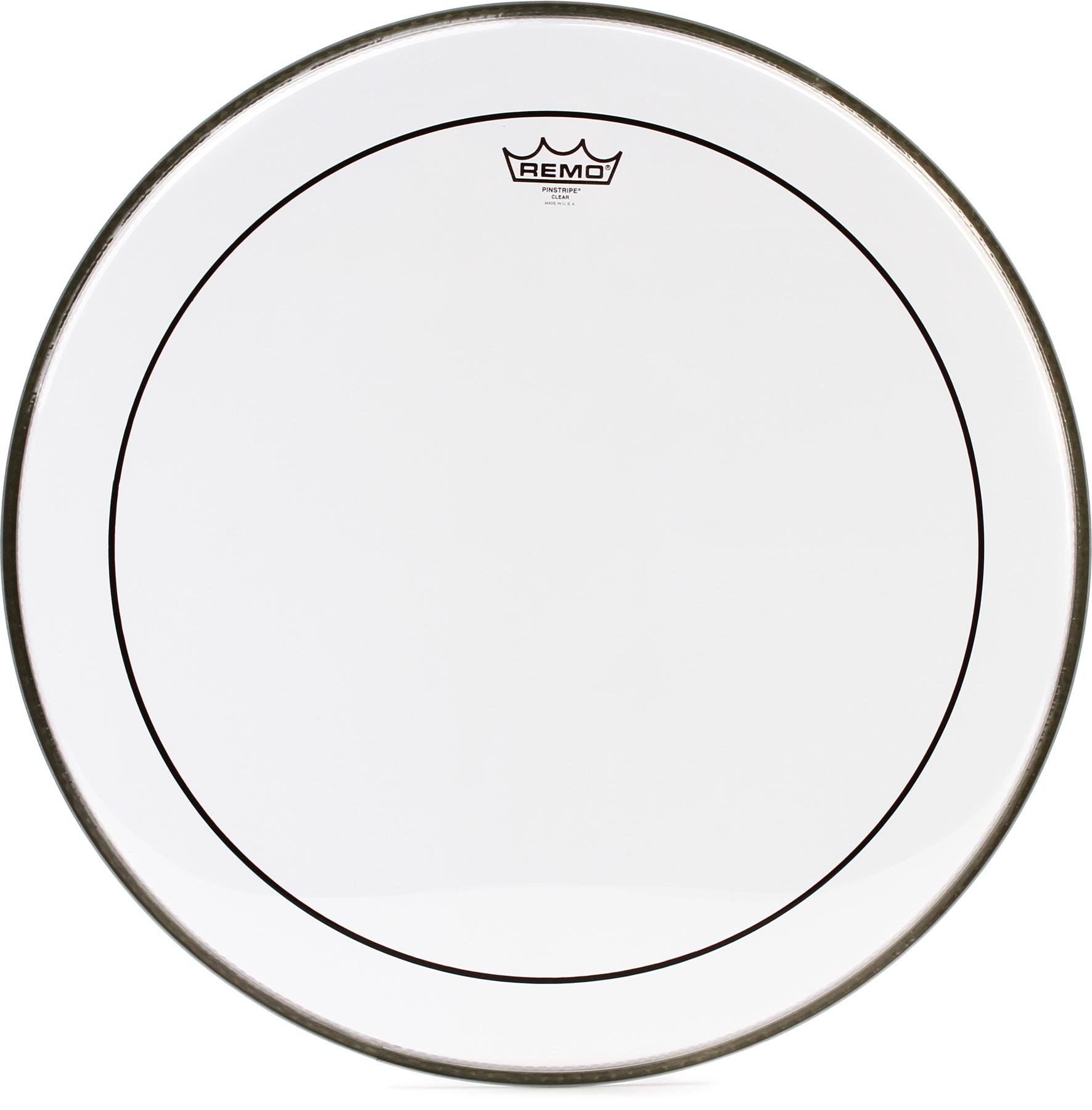 Remo Clear Pinstripe Bass Drumhead 22 Sweetwater