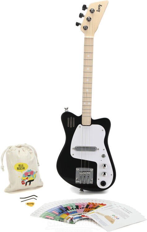 Loog Guitars Mini Electric Guitar - Black | Sweetwater