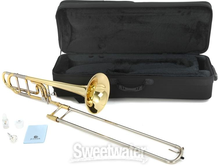 Jupiter JTB1150FO Intermediate Trombone Red Brass Bell F Attachment