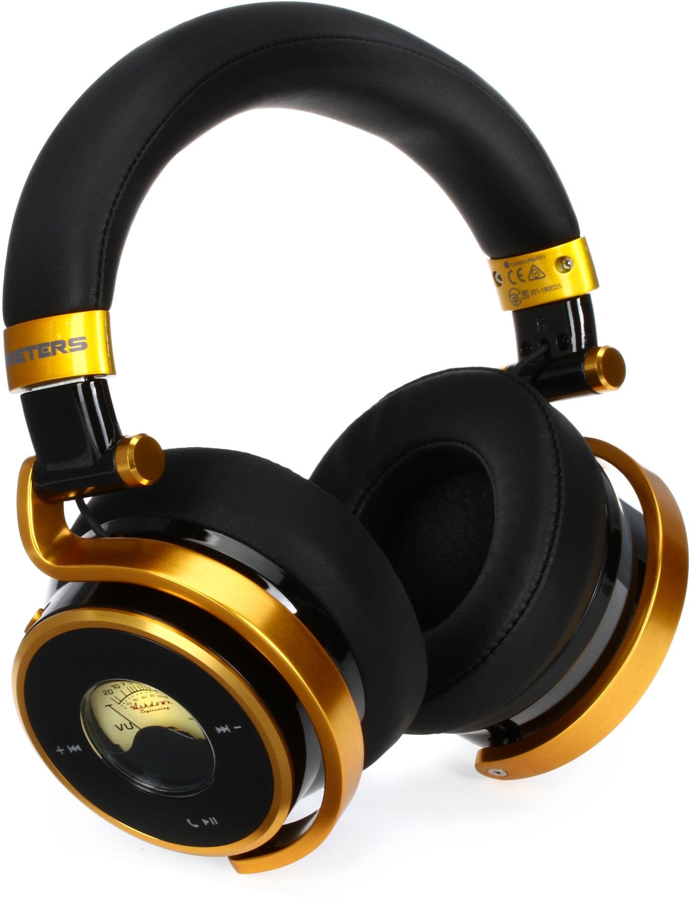 Meters Connect Editions Over Ear Active Noise Canceling Bluetooth Headphones Gold Black Sweetwater