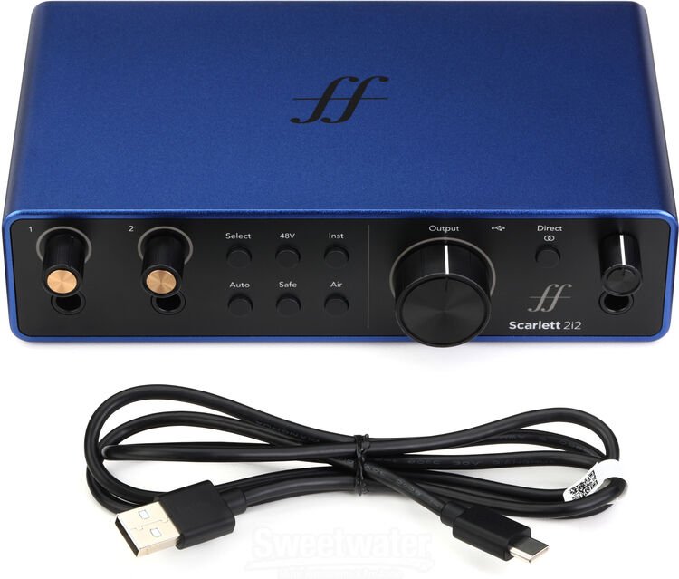 Focusrite Scarlett 2i2 USB-C Audio Interface - Forté/ISA Blue