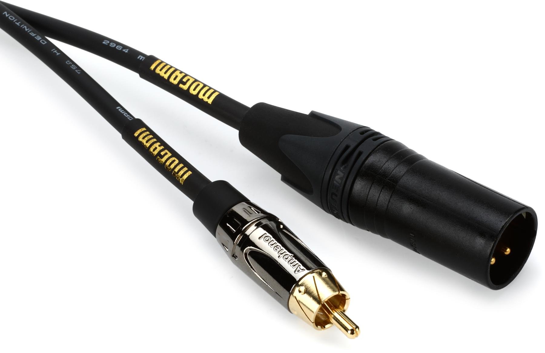 Mogami Gold XLRM RCA 06 XLR Male to RCA Patch Cable 6 feet by Mogami