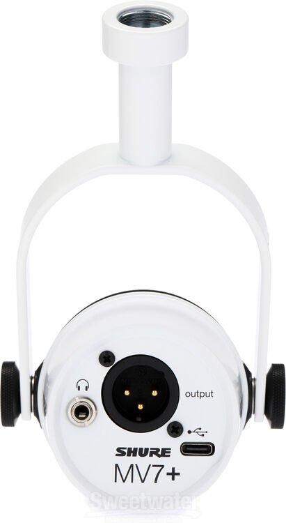 イヤホン SHURE MV7 PODCAST MICROPHONE White Shure MV7+ Podcast Microphone White | Guitar Center