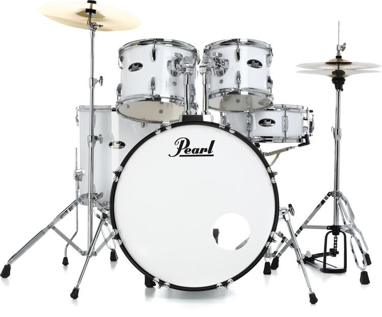 Pearl RS525SC/C Roadshow 5-piece Drum Set - Pure White | Sweetwater