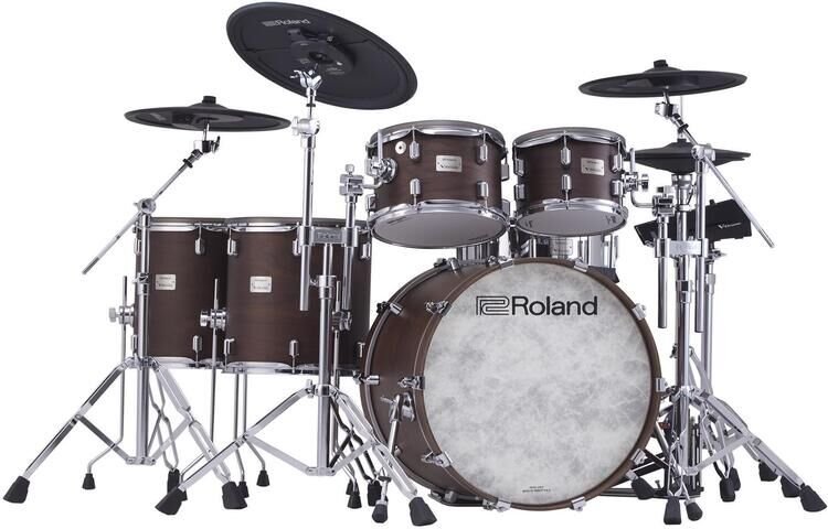 Roland VAD716 Electronic Drum Set - Satin Walnut
