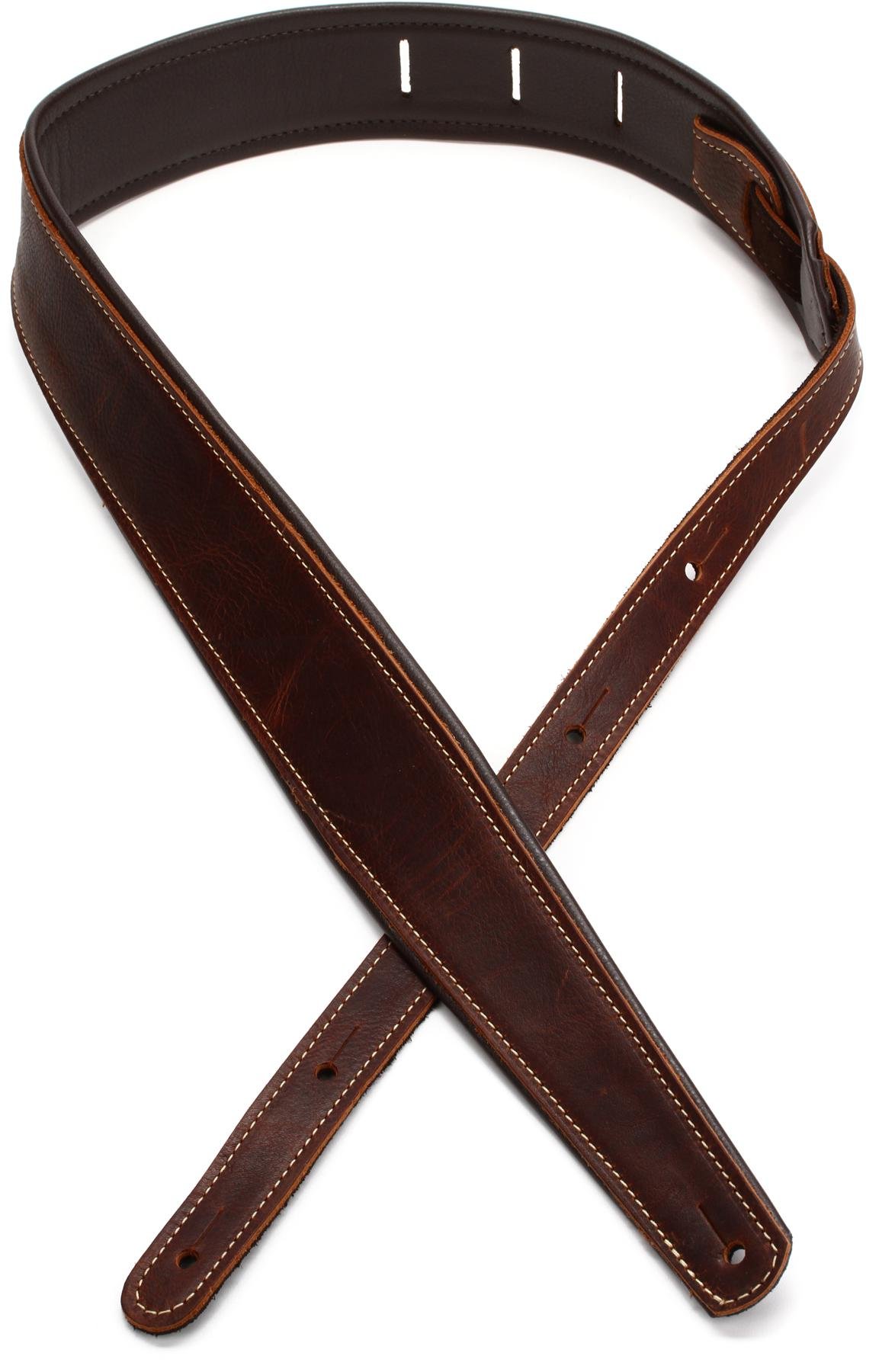 LM Products Premier Guitar Strap - Craftsman Leather, Whiskey 