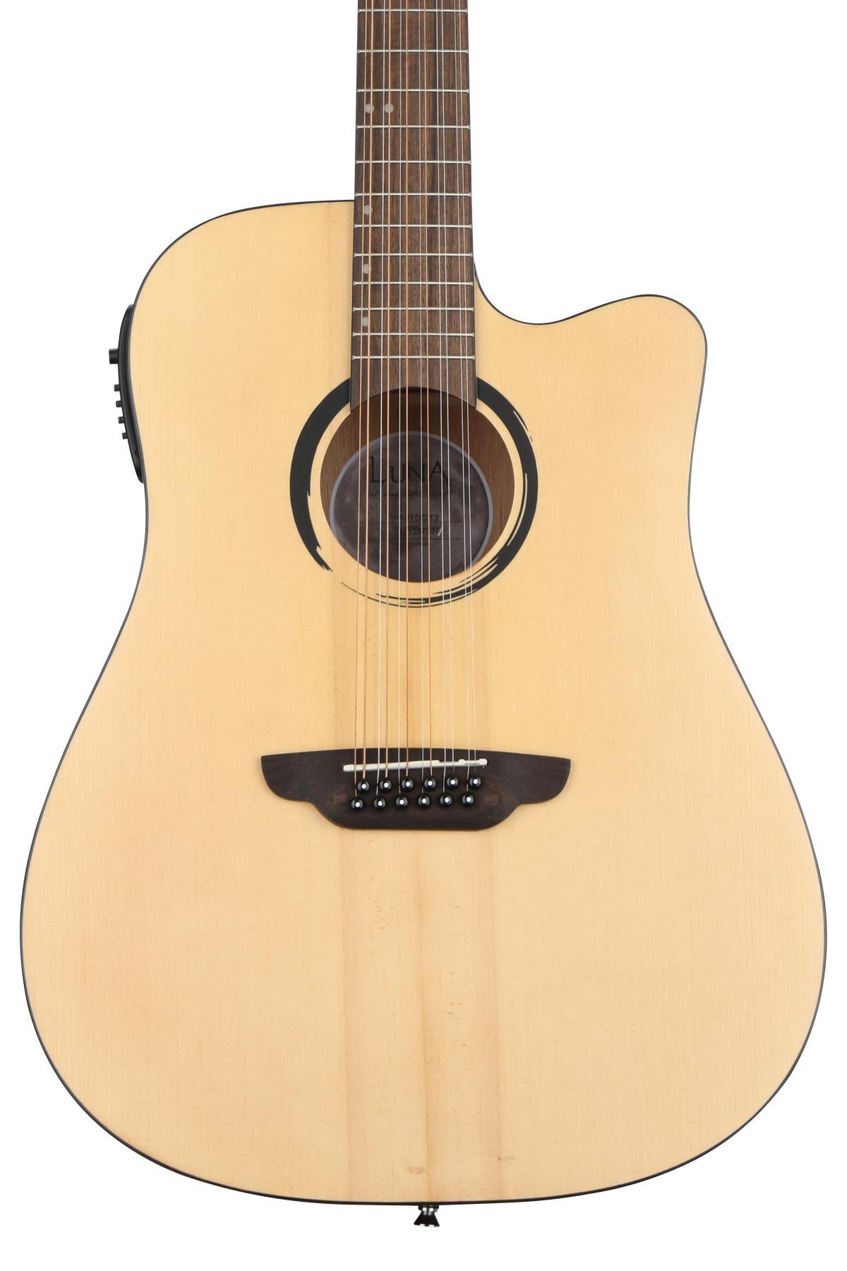 Sabi Satin Dreadnought Wabi ... A/E 12-String - Luna Cutaway