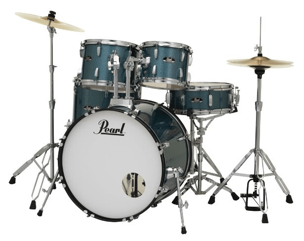 Pearl Roadshow RS525SC/C 5-piece Complete Drum Set with Cymbals - Aqua Blue Glitter