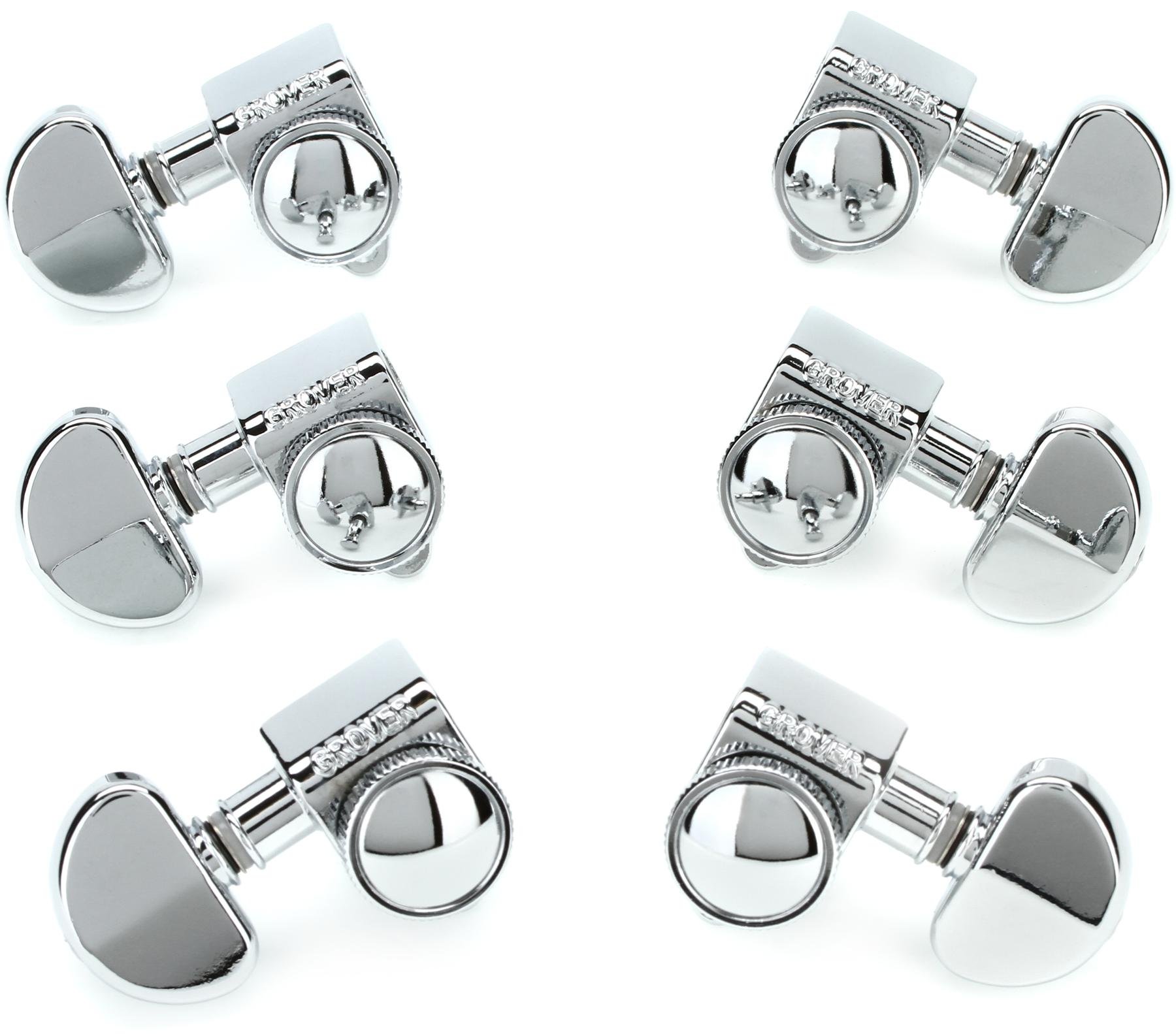 Grover 502C Roto-Grip Locking Rotomatic Tuners - 3+3 Chrome | Sweetwater