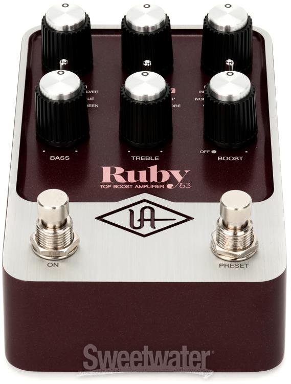 Universal Audio Ruby '63 Top Boost Amplifier Pedal | Sweetwater