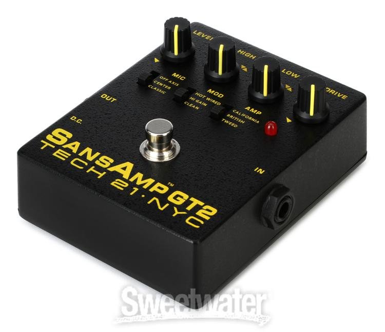 Tech 21 SansAmp GT2 Tube Amp Emulator Pedal | Sweetwater