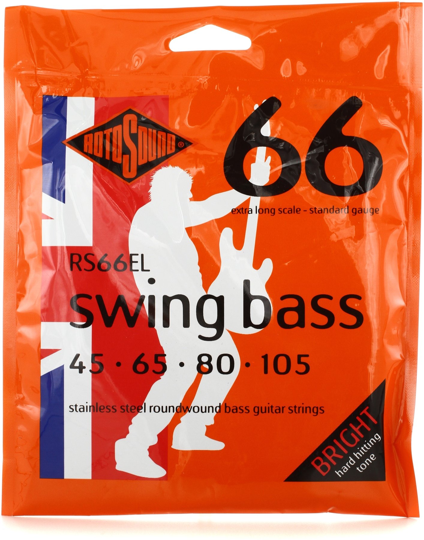 Stainless Steel 4er 40-95 Swing Bass 66 Rotosound Bass Saiten RS66LC